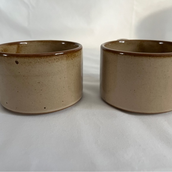 Vintage DANSK Nielstone Spice Flat Mugs Set of 2, Niels Refsgaard Design - Picture 3 of 12